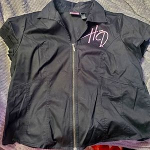 Harley Davidson women's zip up tee